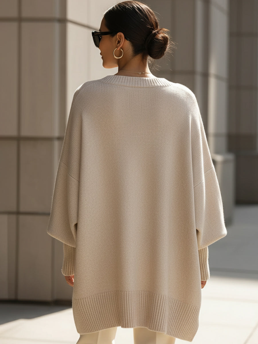 JENNY™ OVERSIZED DRAPED SWEATER