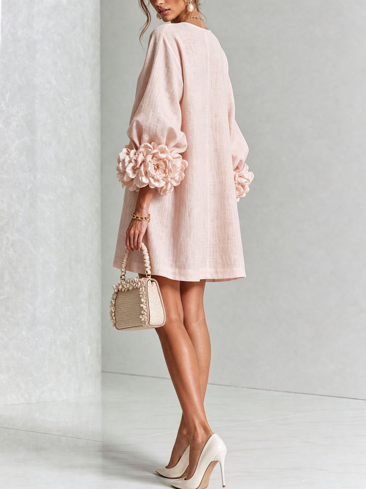 IVY | Mini Dress with Statement Flower Cuffs