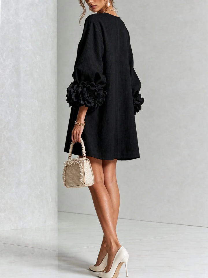 IVY | Mini Dress with Statement Flower Cuffs
