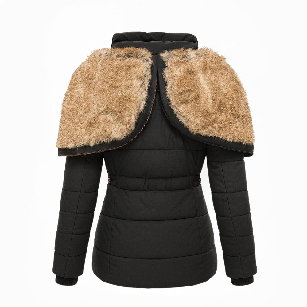 WINIFRED™ | HOODED FAUX FUR TRIM PUFFER COAT