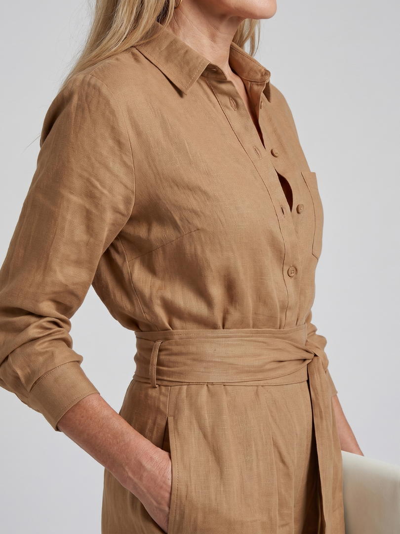 NOVA | Button-Front Wide-Leg Jumpsuit