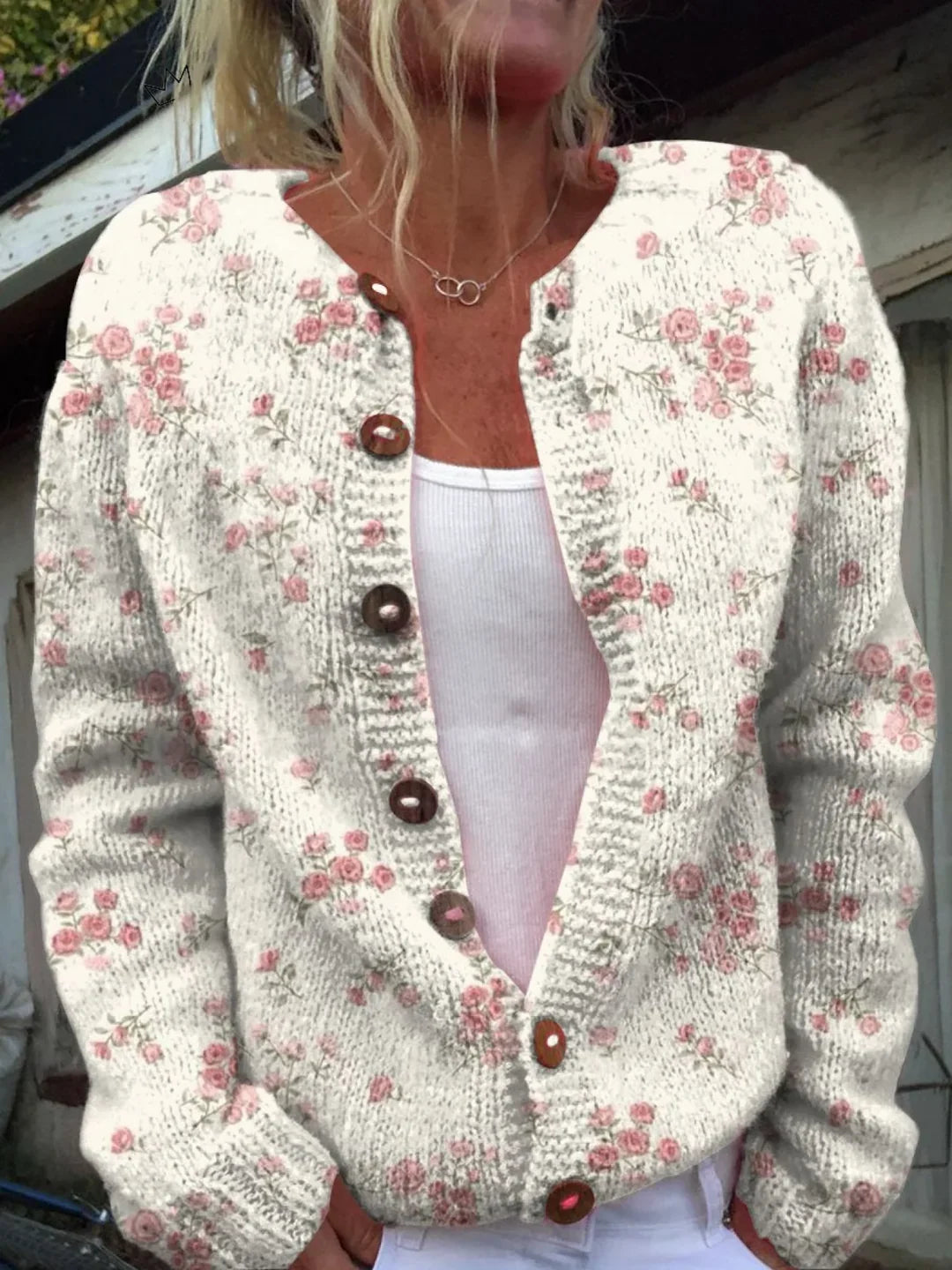 KYPARIS™ | VINTAGE FLORAL KNIT CARDIGAN