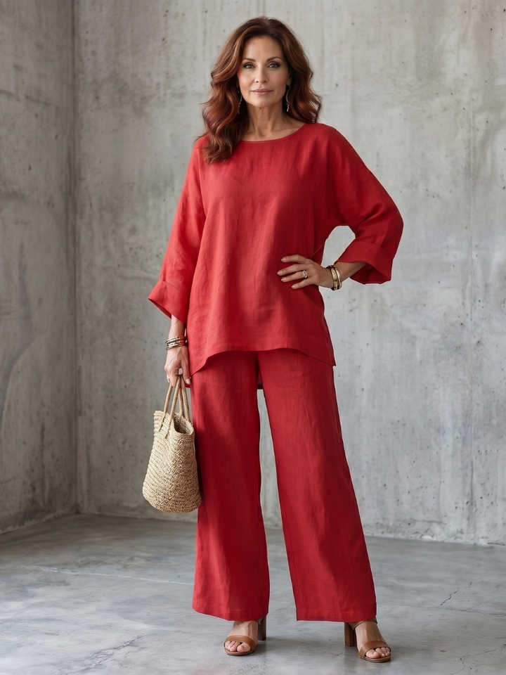 LYRA | 2-Piece Oversized Tunic &amp; Wide-Leg Set