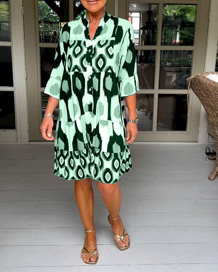 ELVINA | Printed A-Line Dress