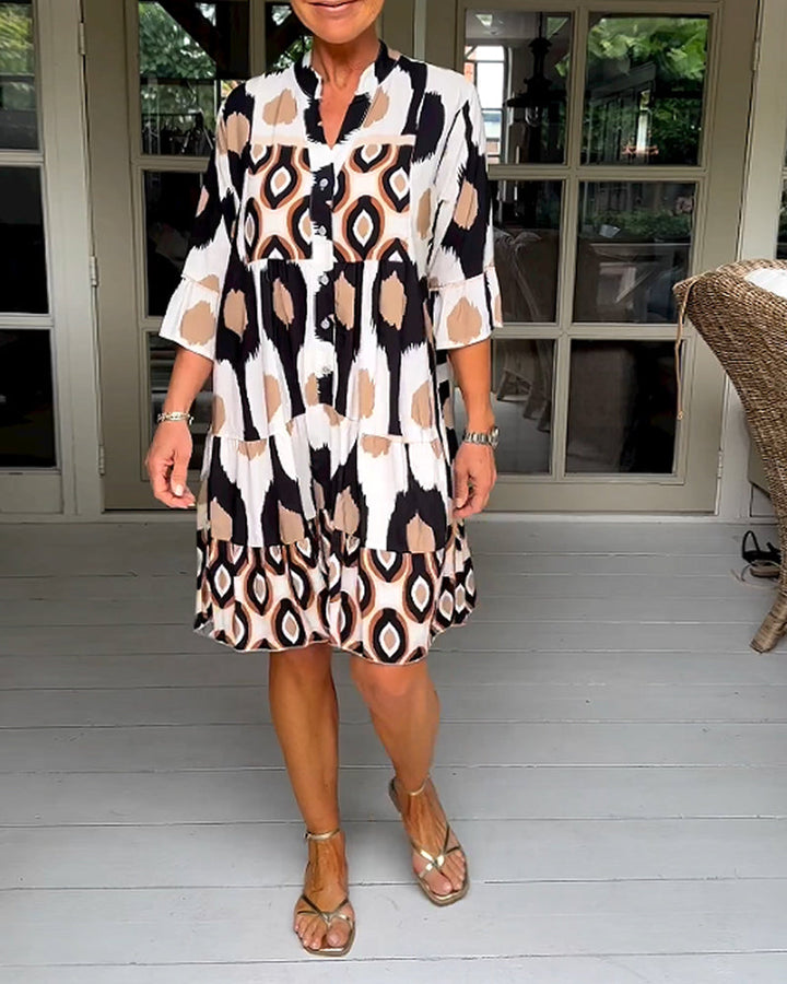 ELVINA | Printed A-Line Dress