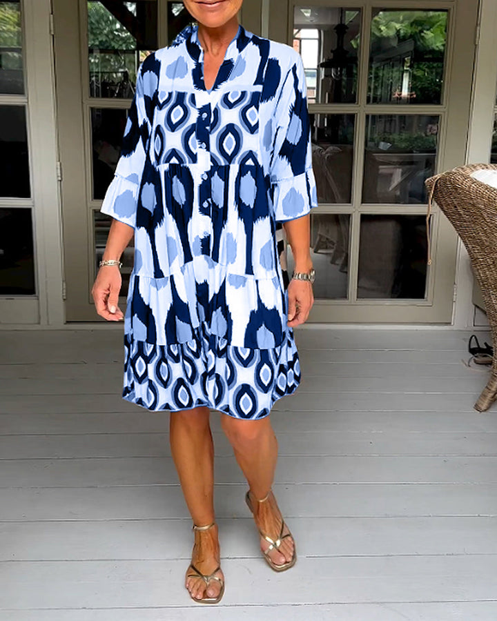 ELVINA | Printed A-Line Dress