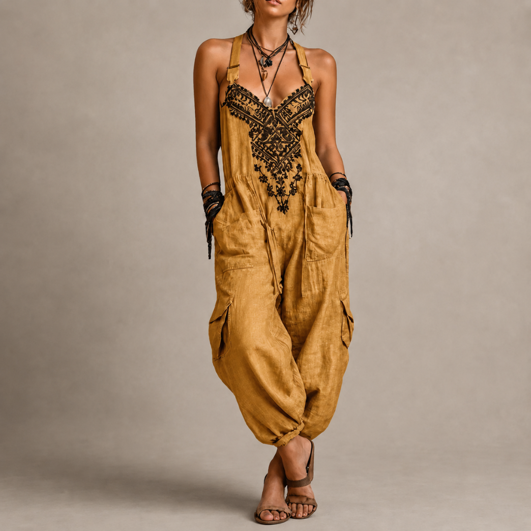 MAYA™ BOHEMIAN EMBROIDERED JUMPSUIT