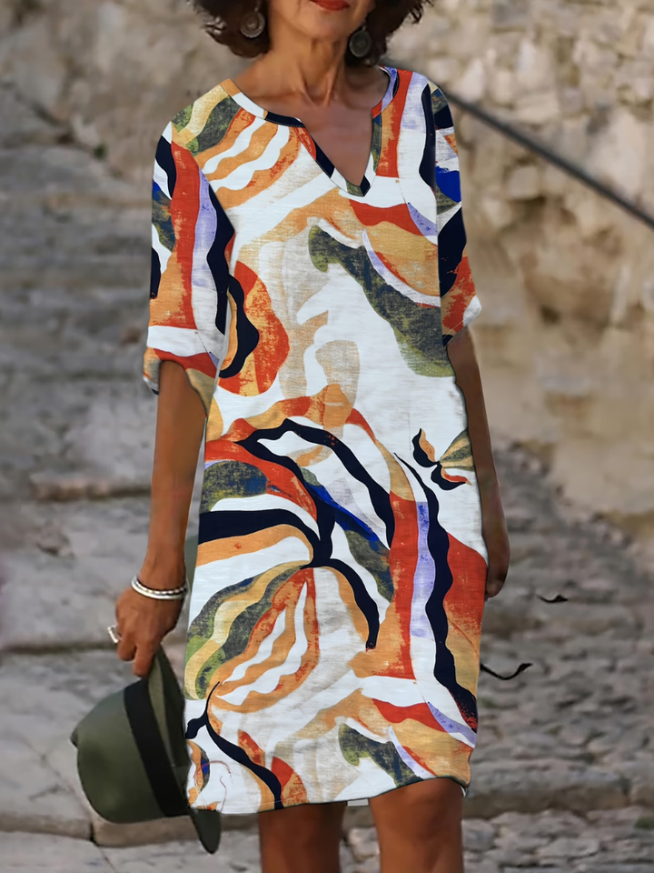 KATERINA | ABSTRACT PRINT SUMMER DRESS