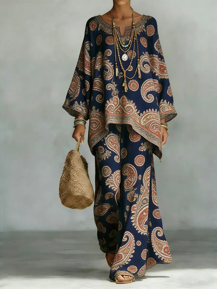 INES | 2-Piece Cotton-Linen Wide-Leg Set