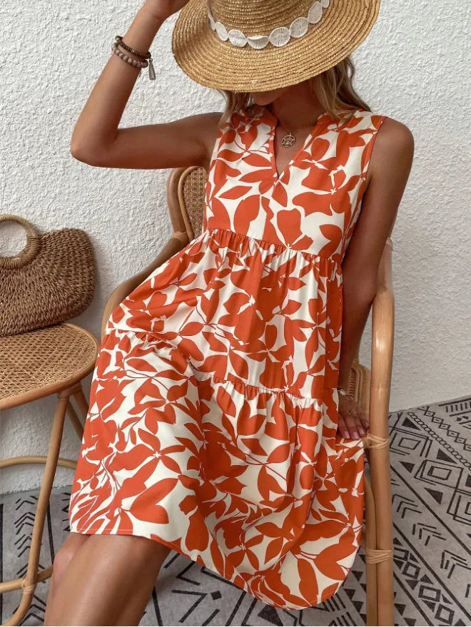 DAPHNE | FLORAL LAYERED MINI DRESS