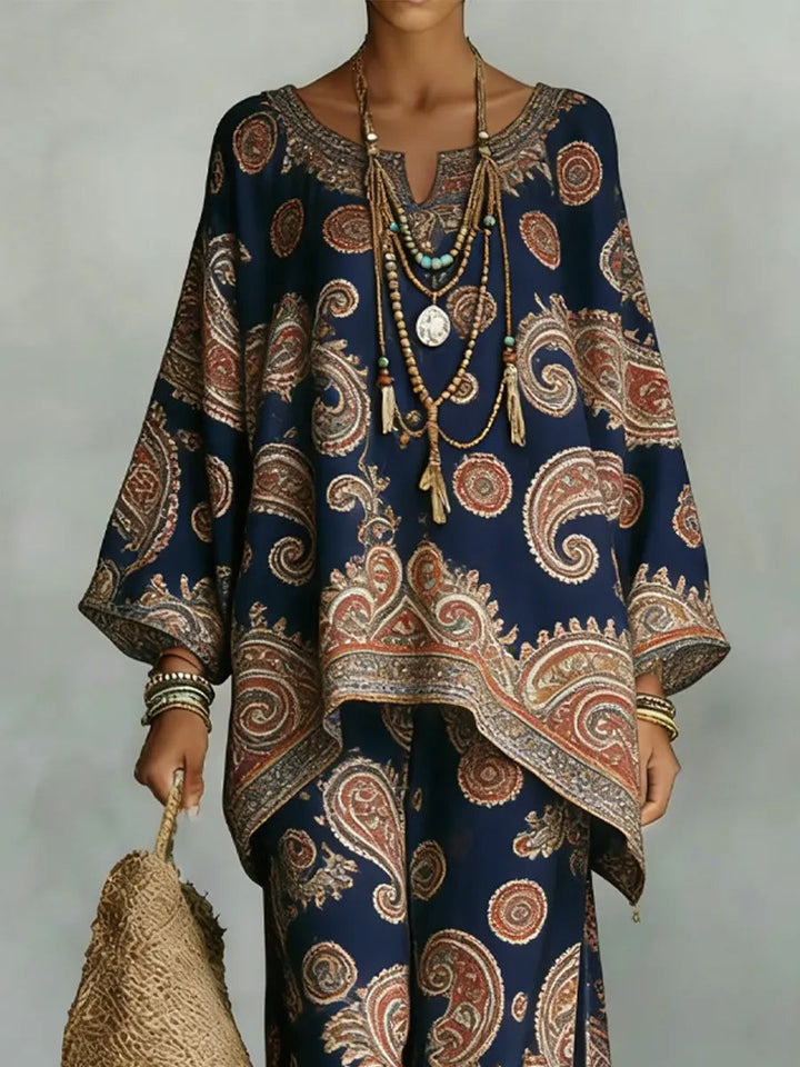 INES | 2-Piece Cotton-Linen Wide-Leg Set
