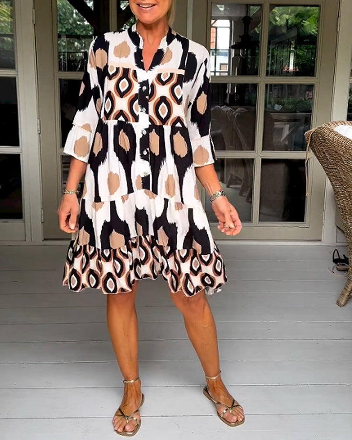 ELVINA | Printed A-Line Dress