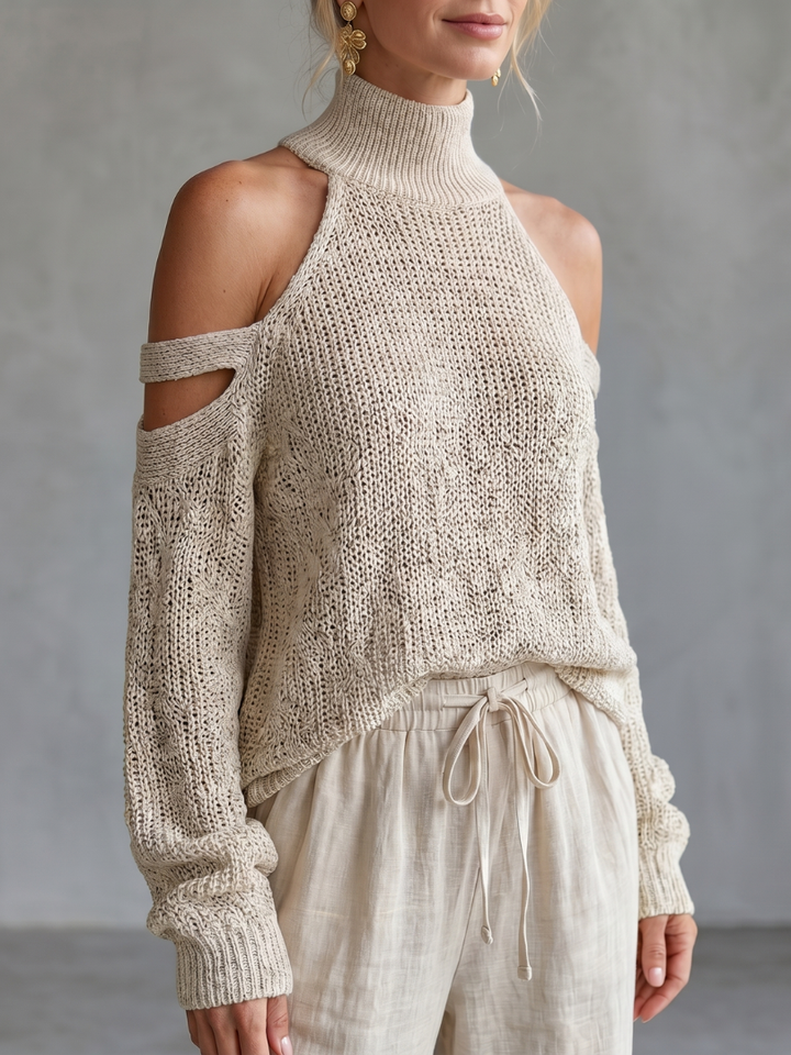 WILLOW | 2-Piece Open-Shoulder Knit &amp; Wide-Leg Set