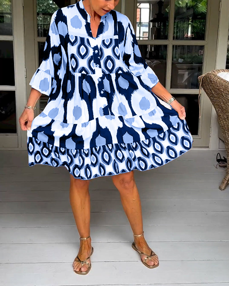 ELVINA | Printed A-Line Dress