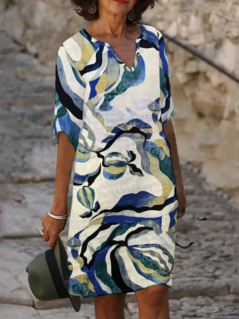 KATERINA | ABSTRACT PRINT SUMMER DRESS
