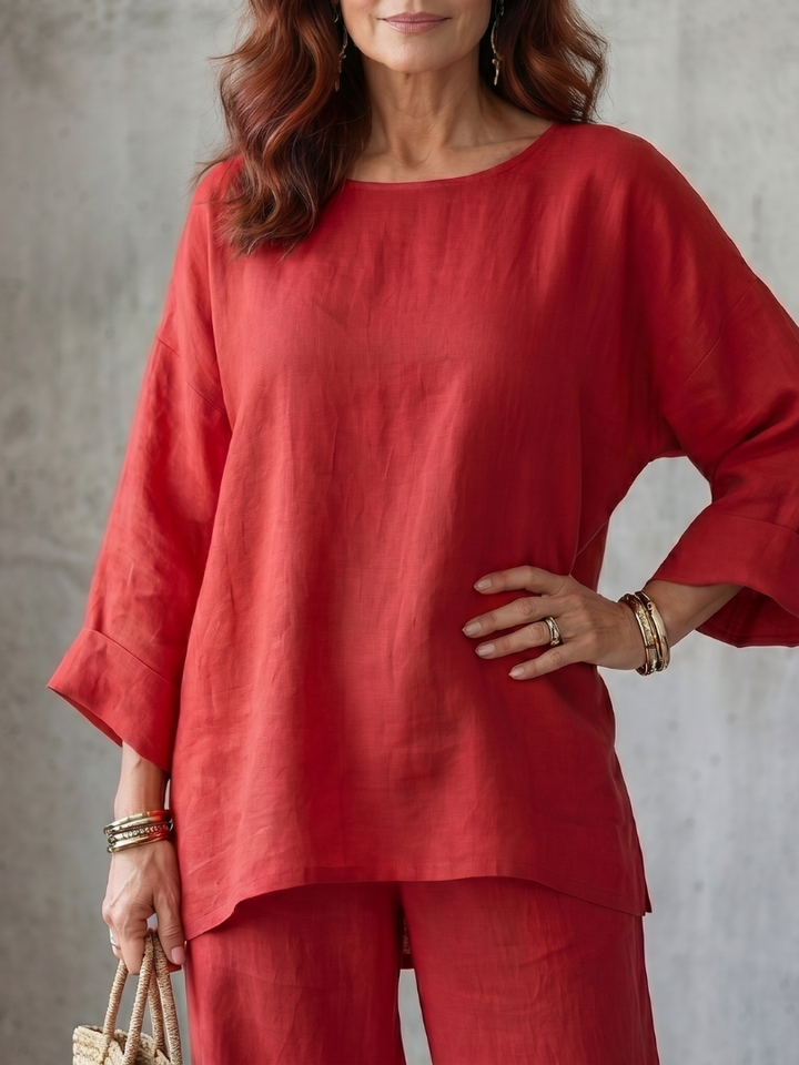 LYRA | 2-Piece Oversized Tunic &amp; Wide-Leg Set