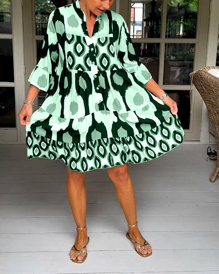 ELVINA | Printed A-Line Dress