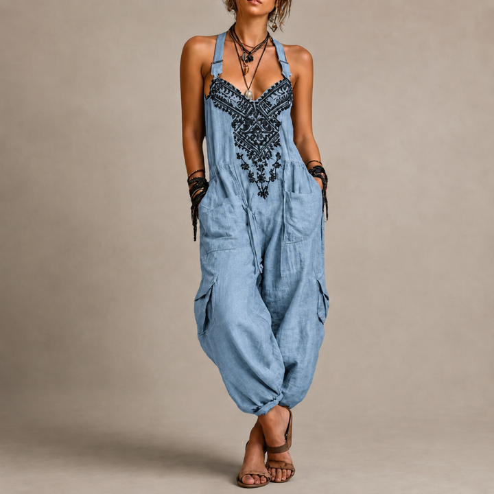 MAYA™ BOHEMIAN EMBROIDERED JUMPSUIT