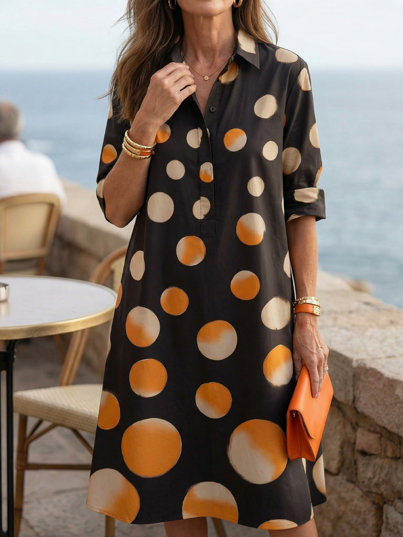 VESPERA | Sunset Dot Midi Dress