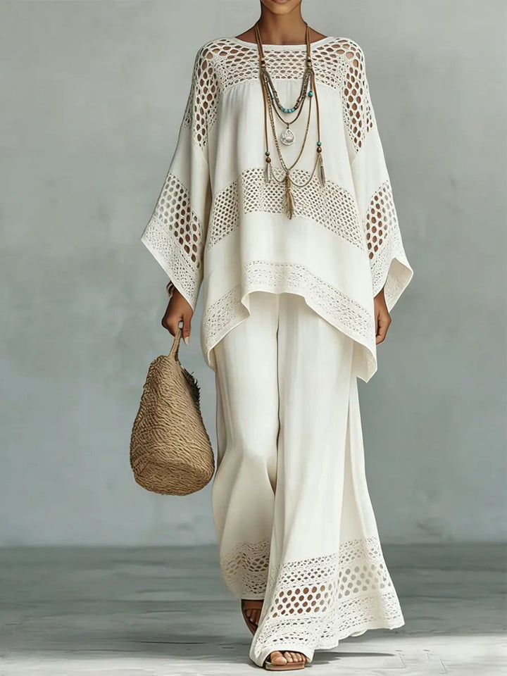 CALISTA | 2-Piece Cotton-Linen Wide-Leg Set
