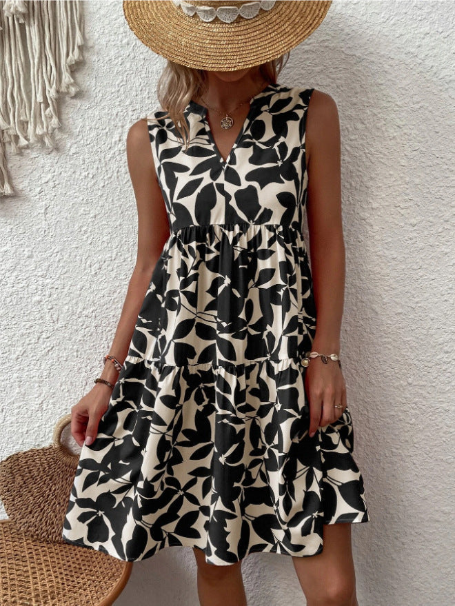 DAPHNE | FLORAL LAYERED MINI DRESS