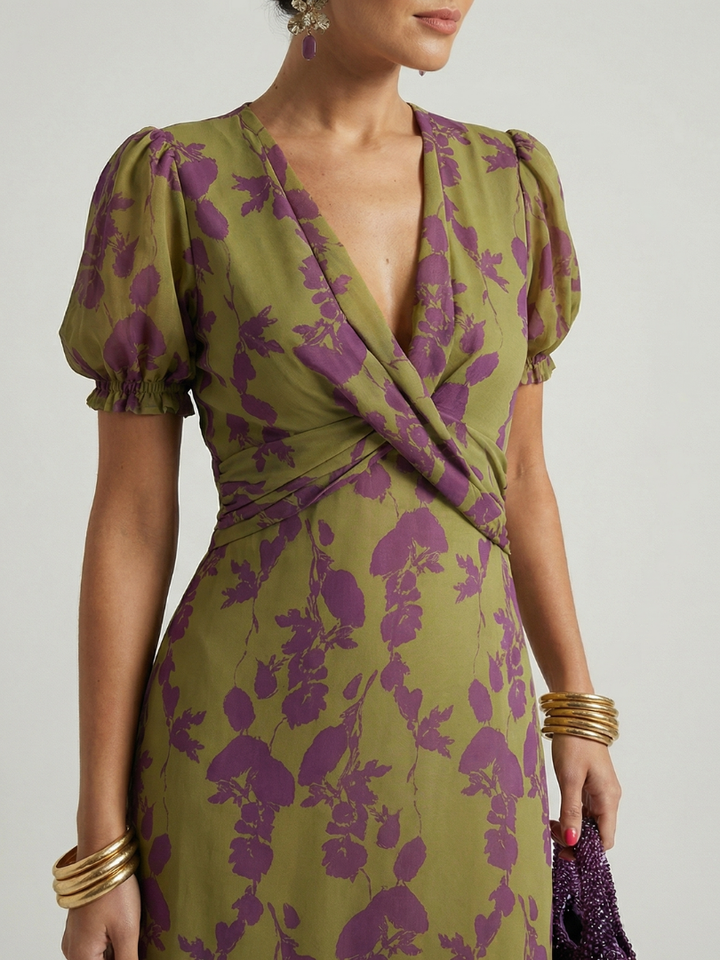 VIRELLE™ ELEGANT FLORAL LONG DRESS
