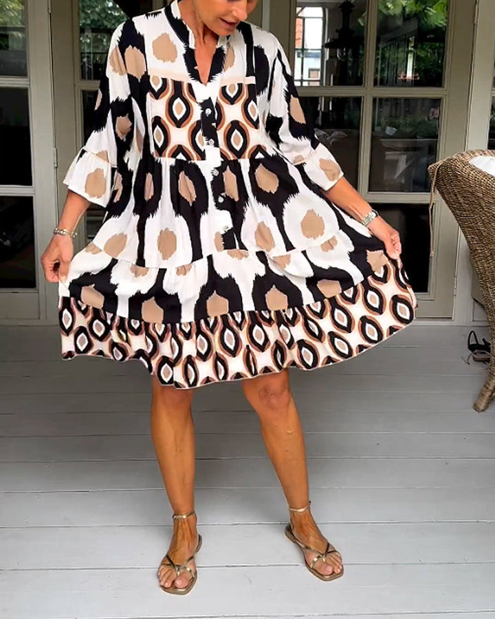 ELVINA | Printed A-Line Dress
