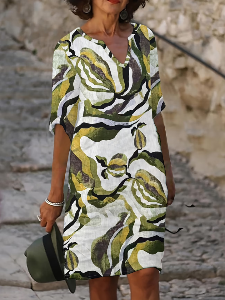 KATERINA | ABSTRACT PRINT SUMMER DRESS