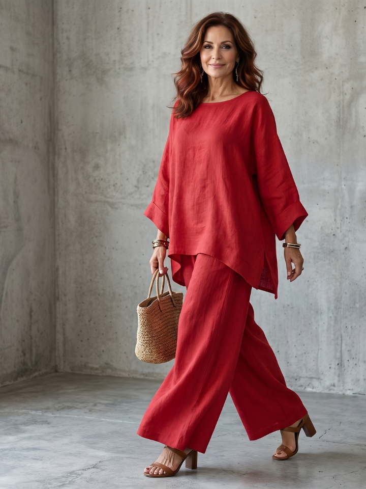 LYRA | 2-Piece Oversized Tunic &amp; Wide-Leg Set