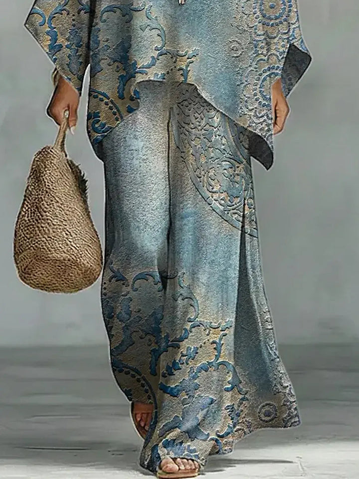 NOURA | 2-Piece Cotton-Linen Wide-Leg Set