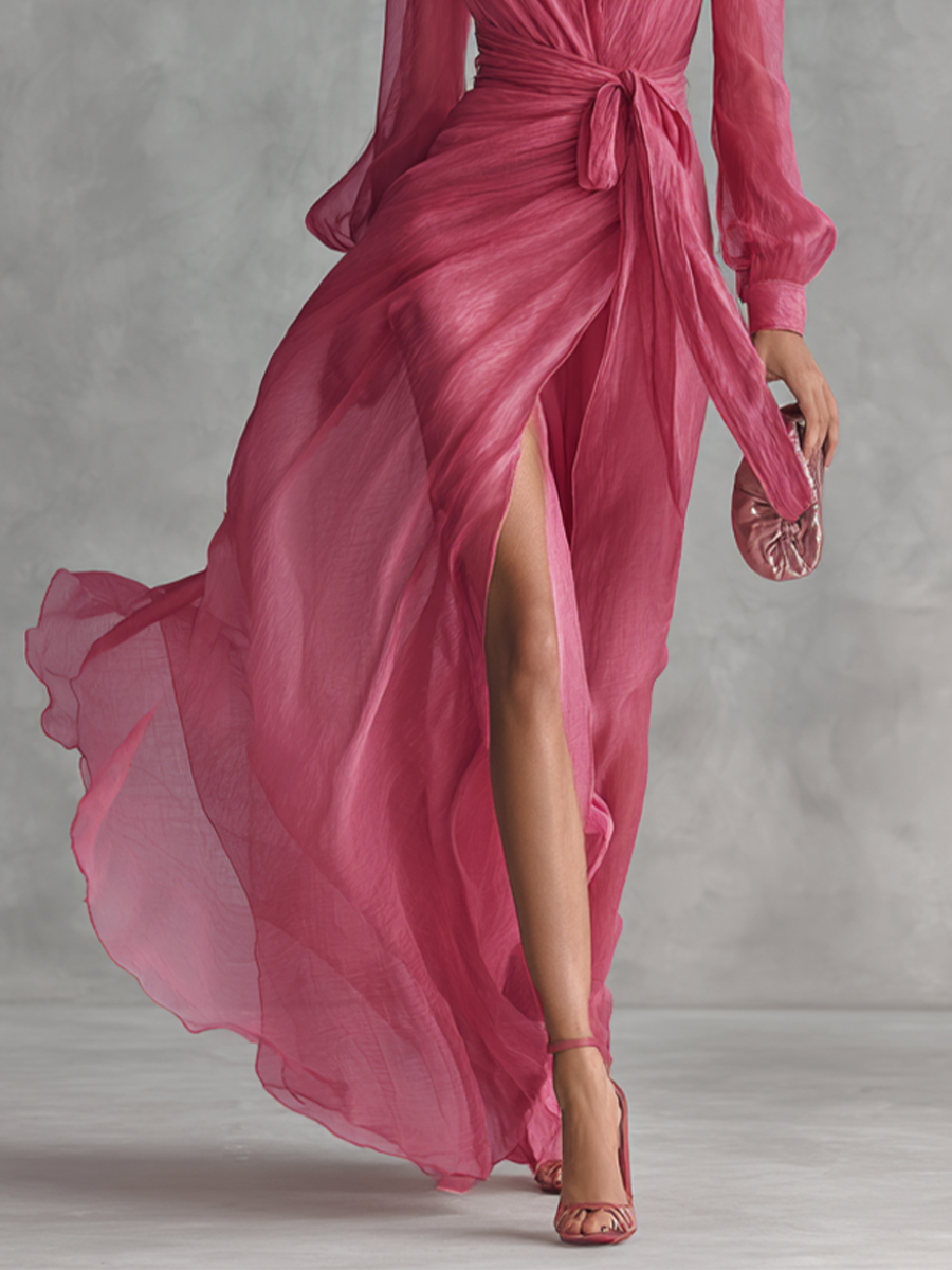 HELEN | Sunset Maxi Dress with V-Neck
