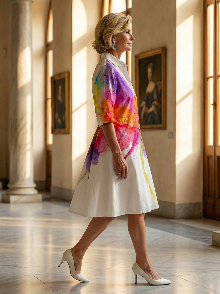 ULYSSA | Painted Garden Midi Dress