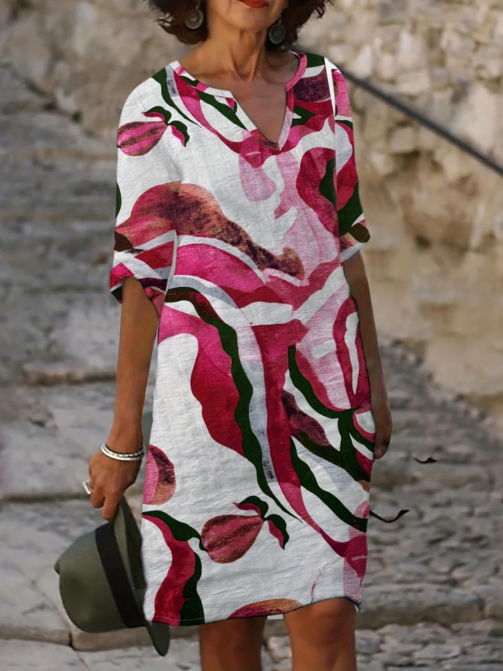 KATERINA | ABSTRACT PRINT SUMMER DRESS