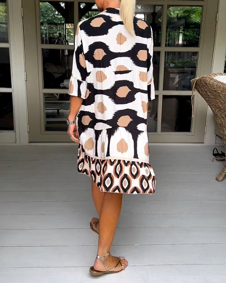ELVINA | Printed A-Line Dress