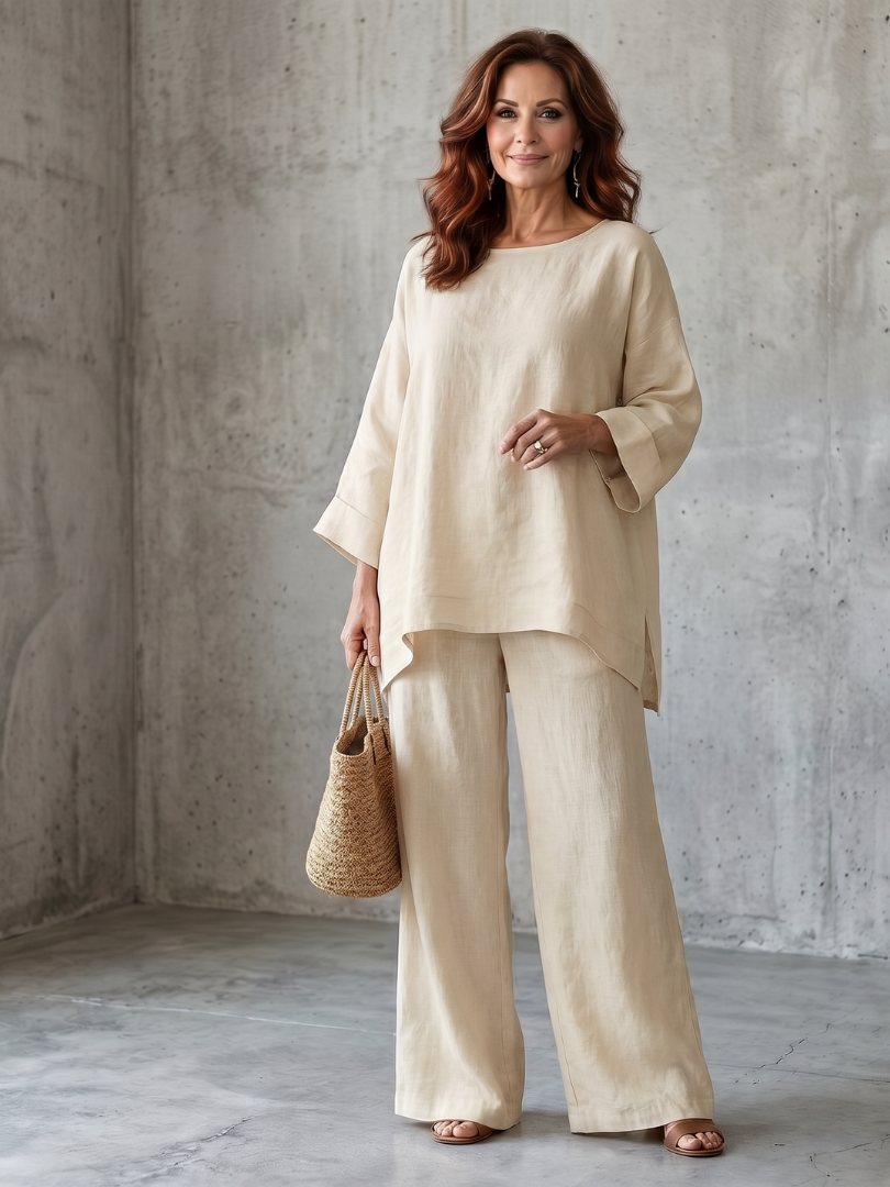 LYRA | 2-Piece Oversized Tunic &amp; Wide-Leg Set