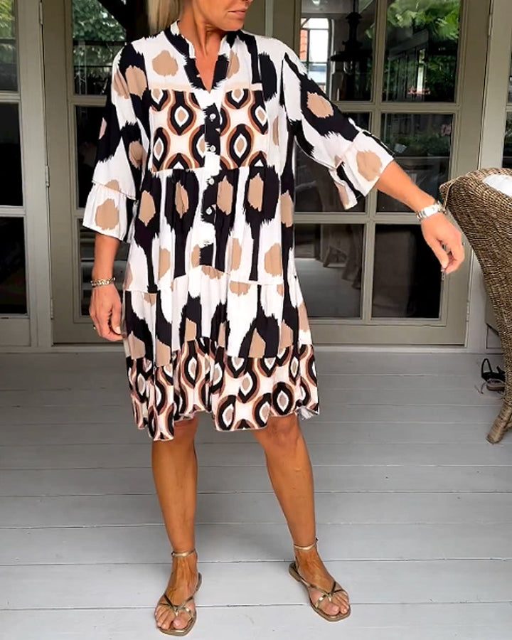 ELVINA | Printed A-Line Dress
