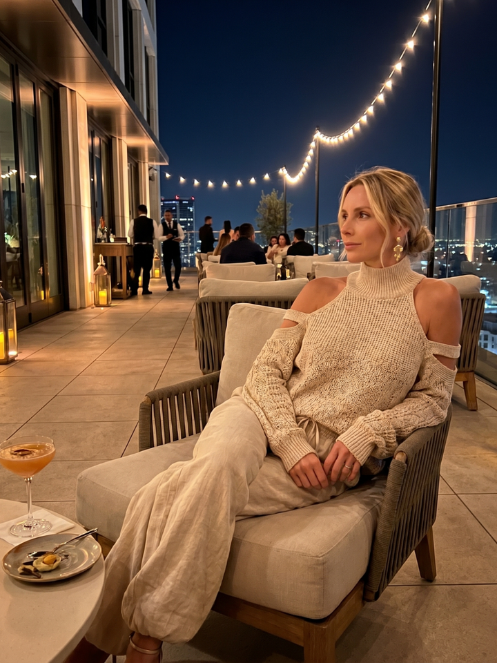 WILLOW | 2-Piece Open-Shoulder Knit &amp; Wide-Leg Set