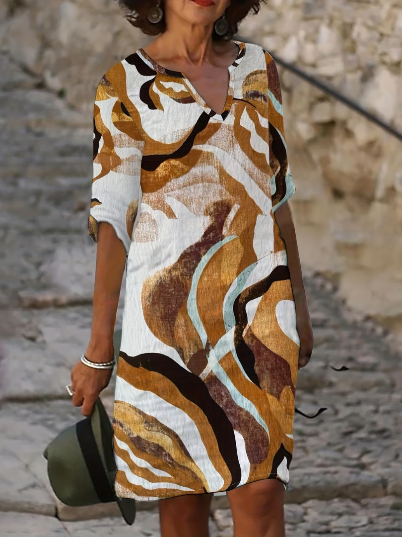 KATERINA | ABSTRACT PRINT SUMMER DRESS