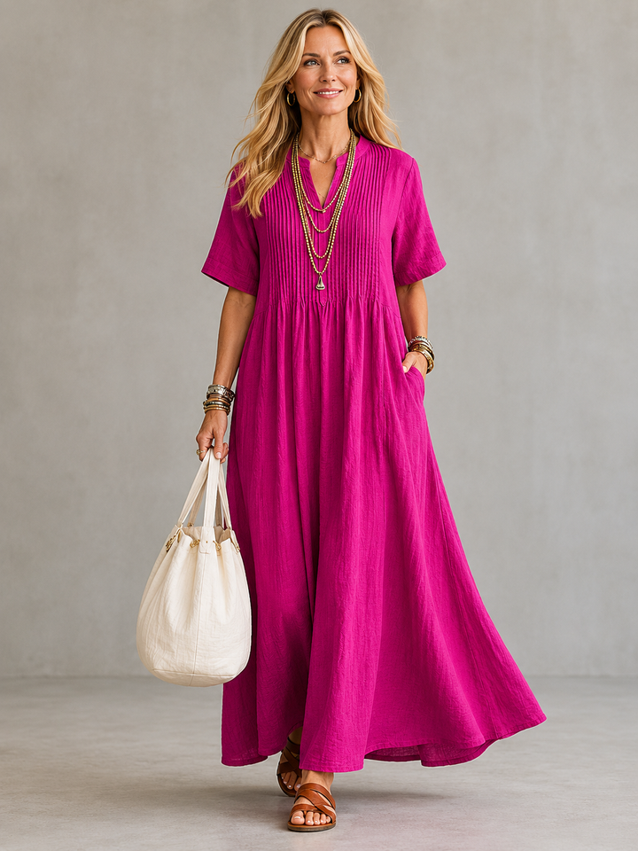 CLAIRE™ | PLEATED MAXI DRESS