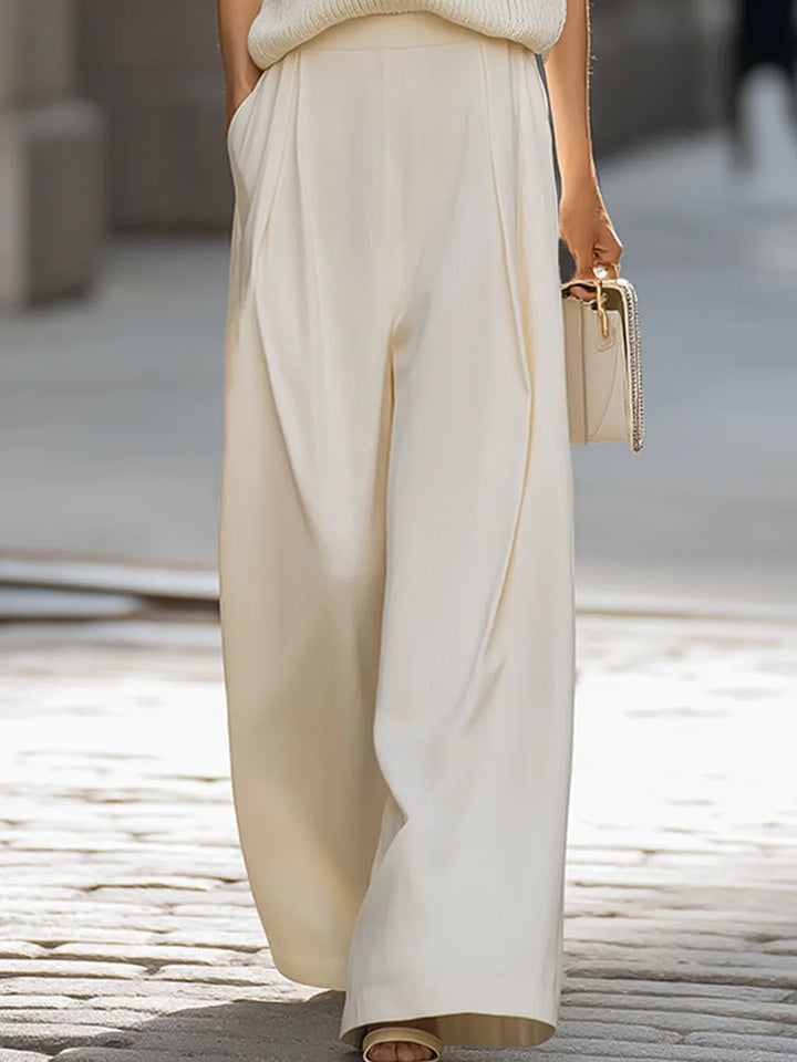 Marlowe | 2-Piece V-Neck Knit Vest &amp; Wide-Leg Trouser Set