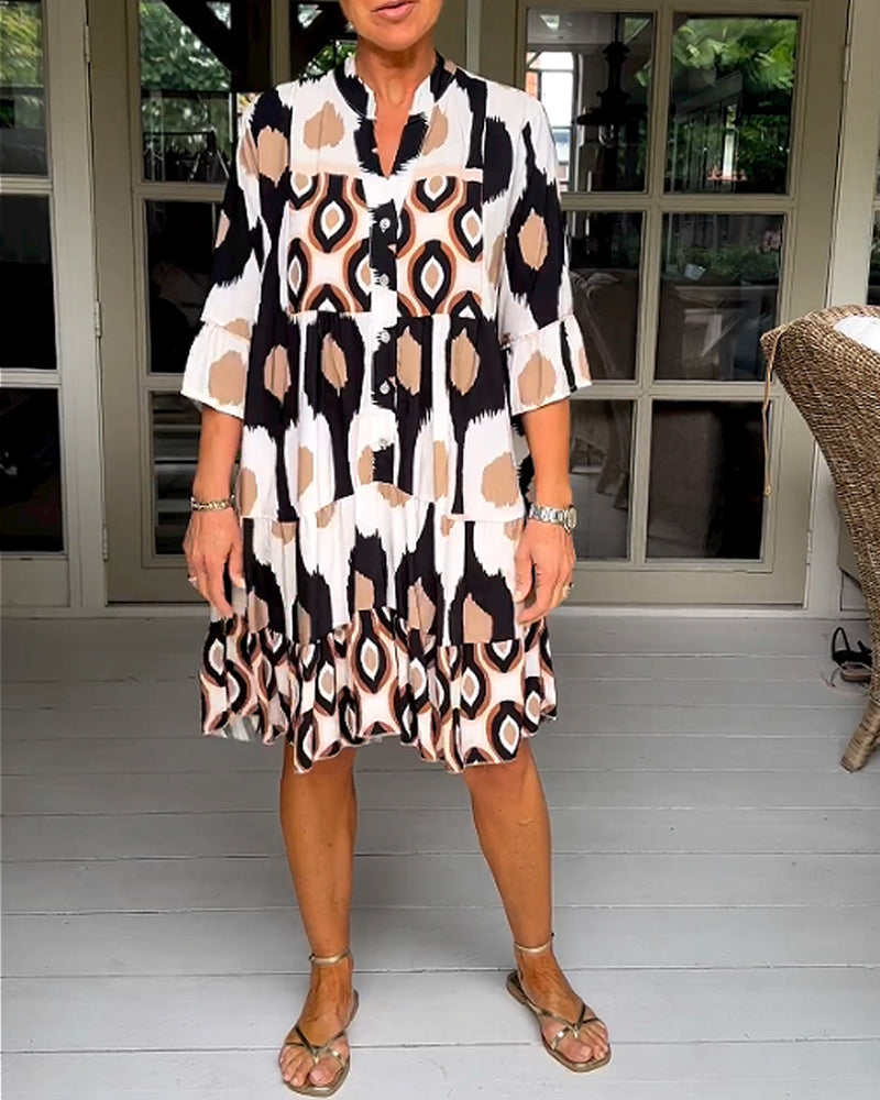 ELVINA | Printed A-Line Dress