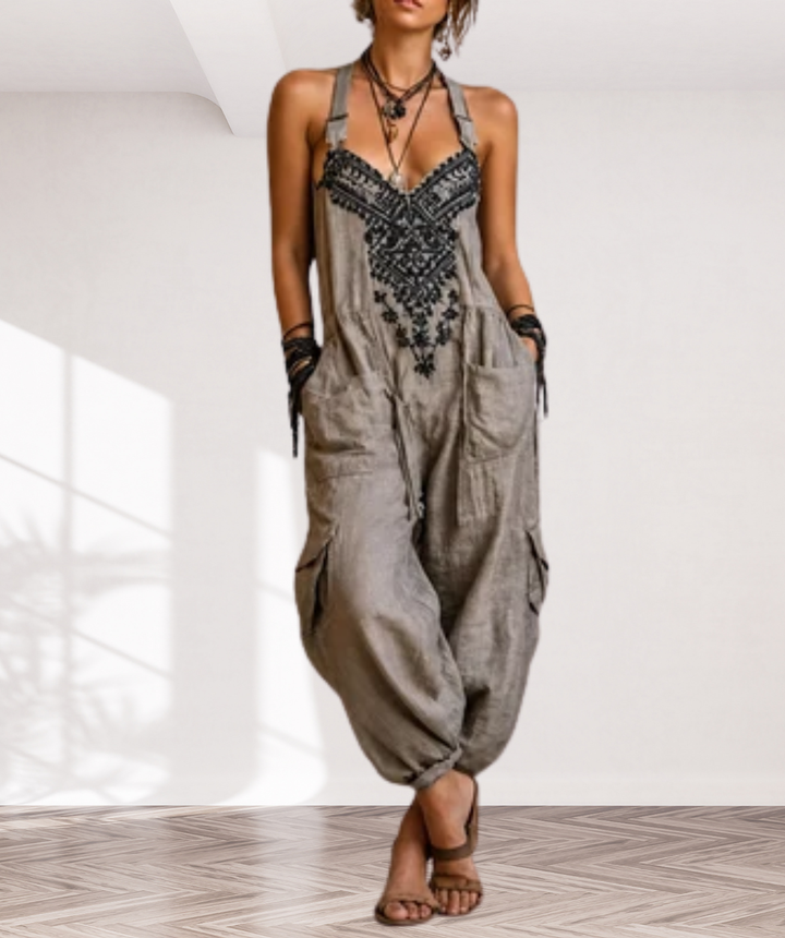 MAYA™ BOHEMIAN EMBROIDERED JUMPSUIT