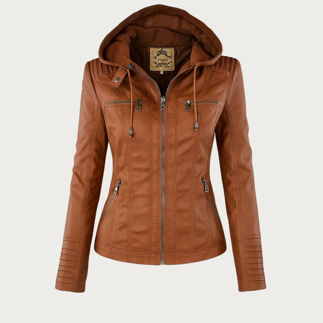 HARLOW™ | HOODED MOTO JACKET