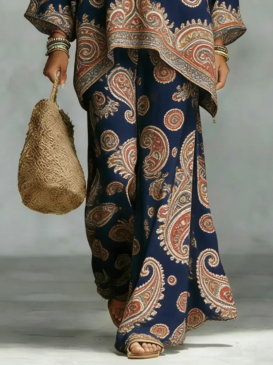 INES | 2-Piece Cotton-Linen Wide-Leg Set