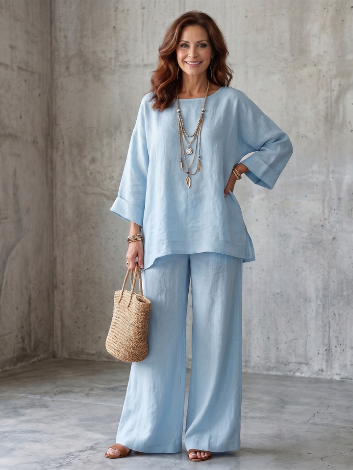 LYRA | 2-Piece Oversized Tunic &amp; Wide-Leg Set