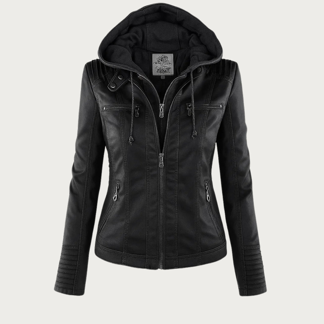 HARLOW™ | HOODED MOTO JACKET