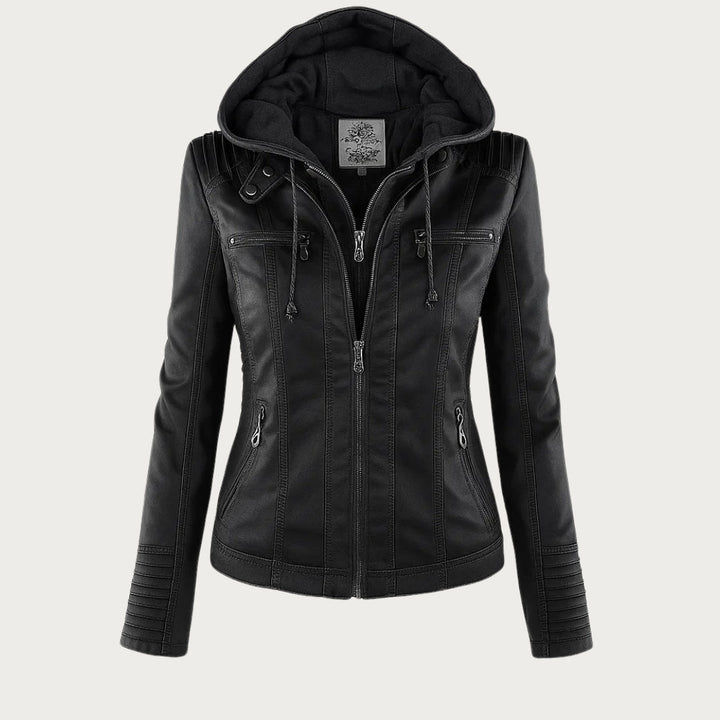 HARLOW™ | HOODED MOTO JACKET