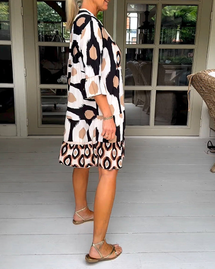 ELVINA | Printed A-Line Dress