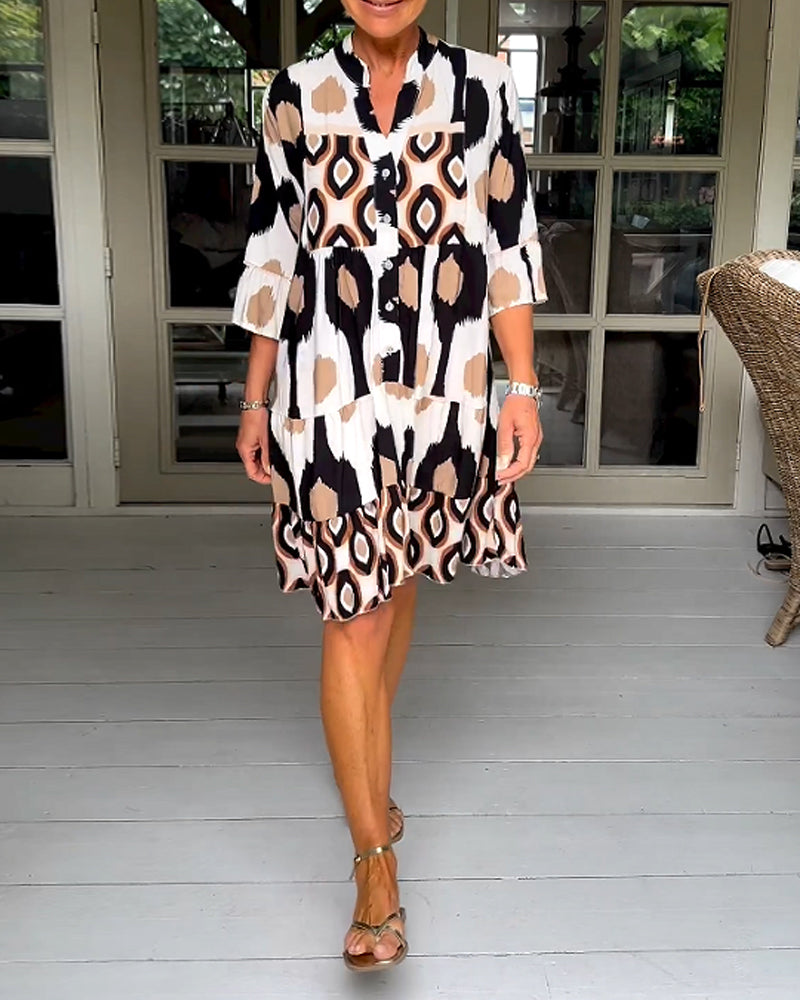 ELVINA | Printed A-Line Dress
