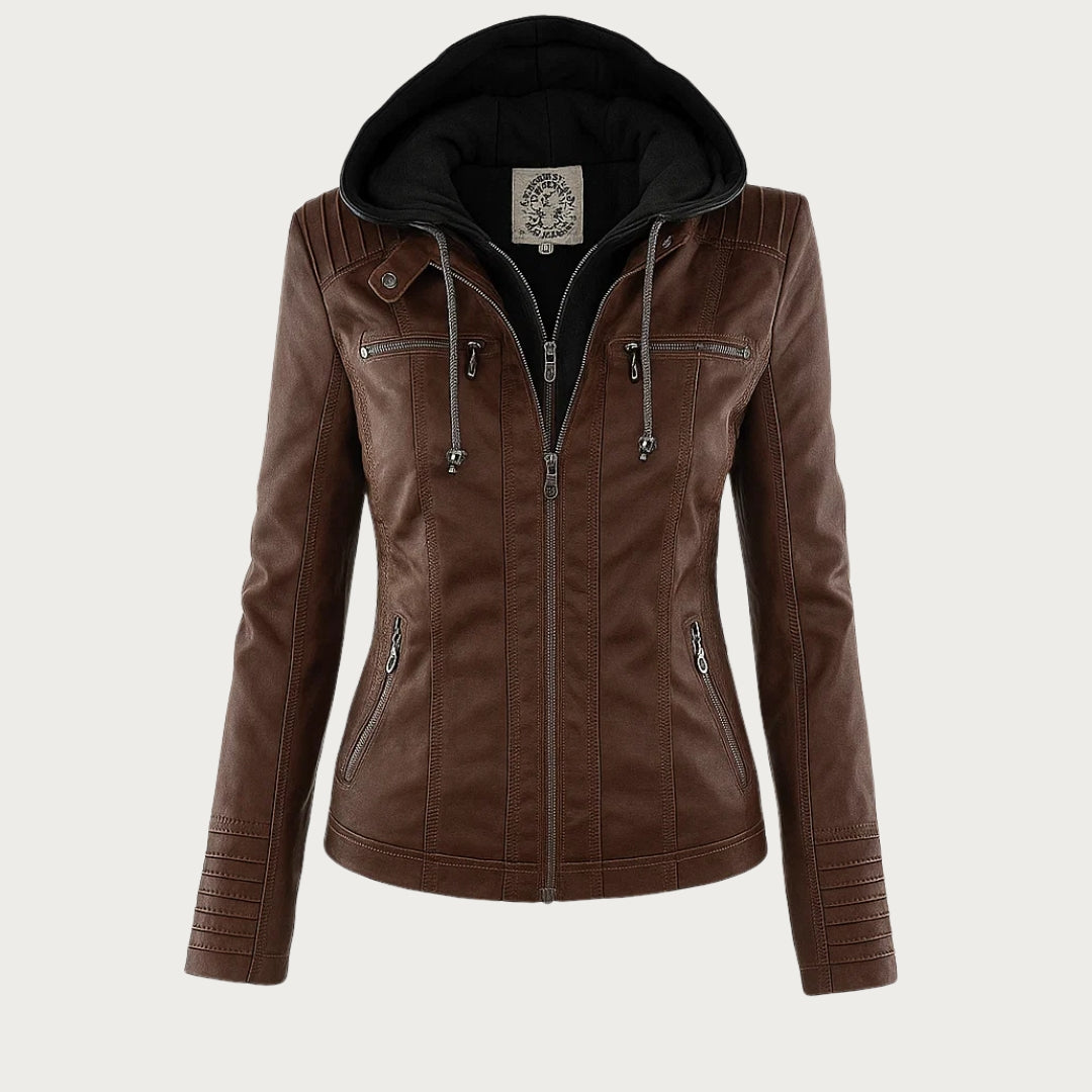 HARLOW™ | HOODED MOTO JACKET